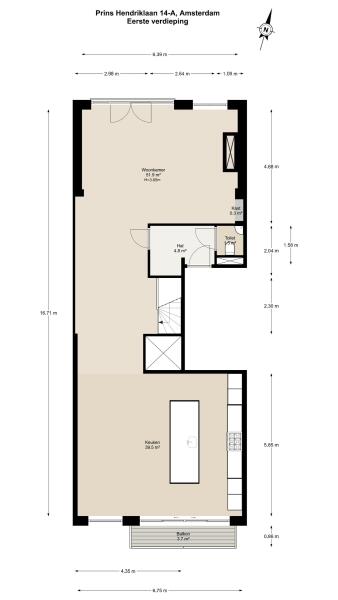 Floor Plan 5 - Prins Hendriklaan 14 A