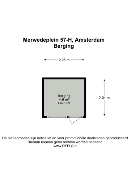 Floor Plan 5 - Merwedeplein 57 H