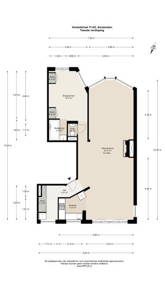 Floor Plan 1 - Vondelstraat 11 H 2