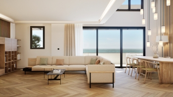 Corner City Residence with Dual Terraces and Open Urban Views