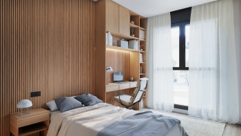 Efficient penthouse with private terrace and open city views