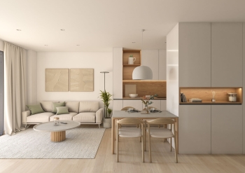 Compact penthouse with efficient layout and private terrace